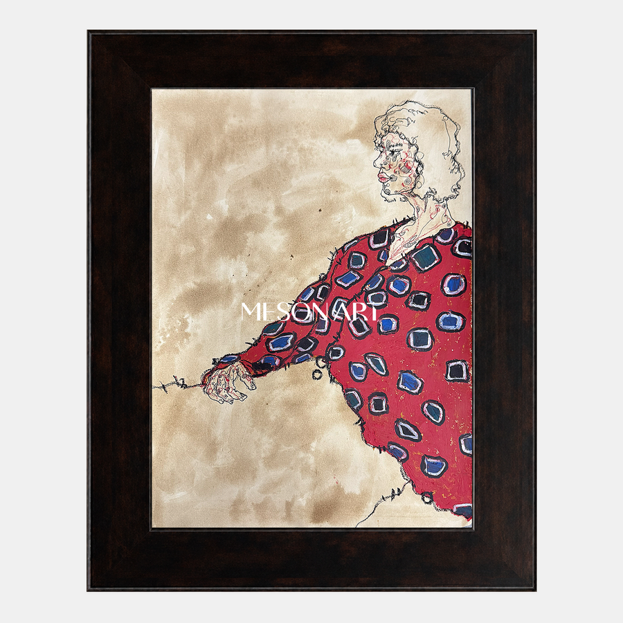 Crimson Geometric Muse #ON039