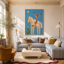 "High Desert Jubilee" – Contemporary Folk Art Whimsical Cowboy Painting