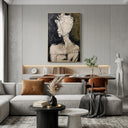 "Unspoken Self" – Abstract Figure Portrait Textured Painting