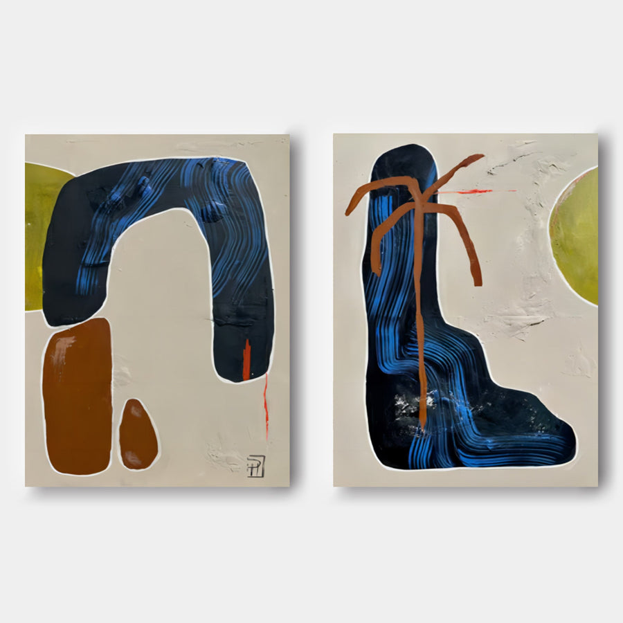 Abstract Painting Set Of 2 #SP141