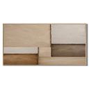 "Terra Fragments" – Wabi-Sabi Earth Tone Geometric Relief Painting
