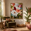"Floral Abundance" – Colorful Impasto Bouquet Oil Painting