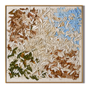 "Petal Harmony" – Cream Floral Textured Abstract Painting