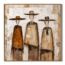 "Desert Brotherhood" – Western Cowboy Textured Oil Painting