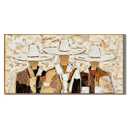 “Frontier Brotherhood” – Rustic Western Cowboy Impasto Oil Painting