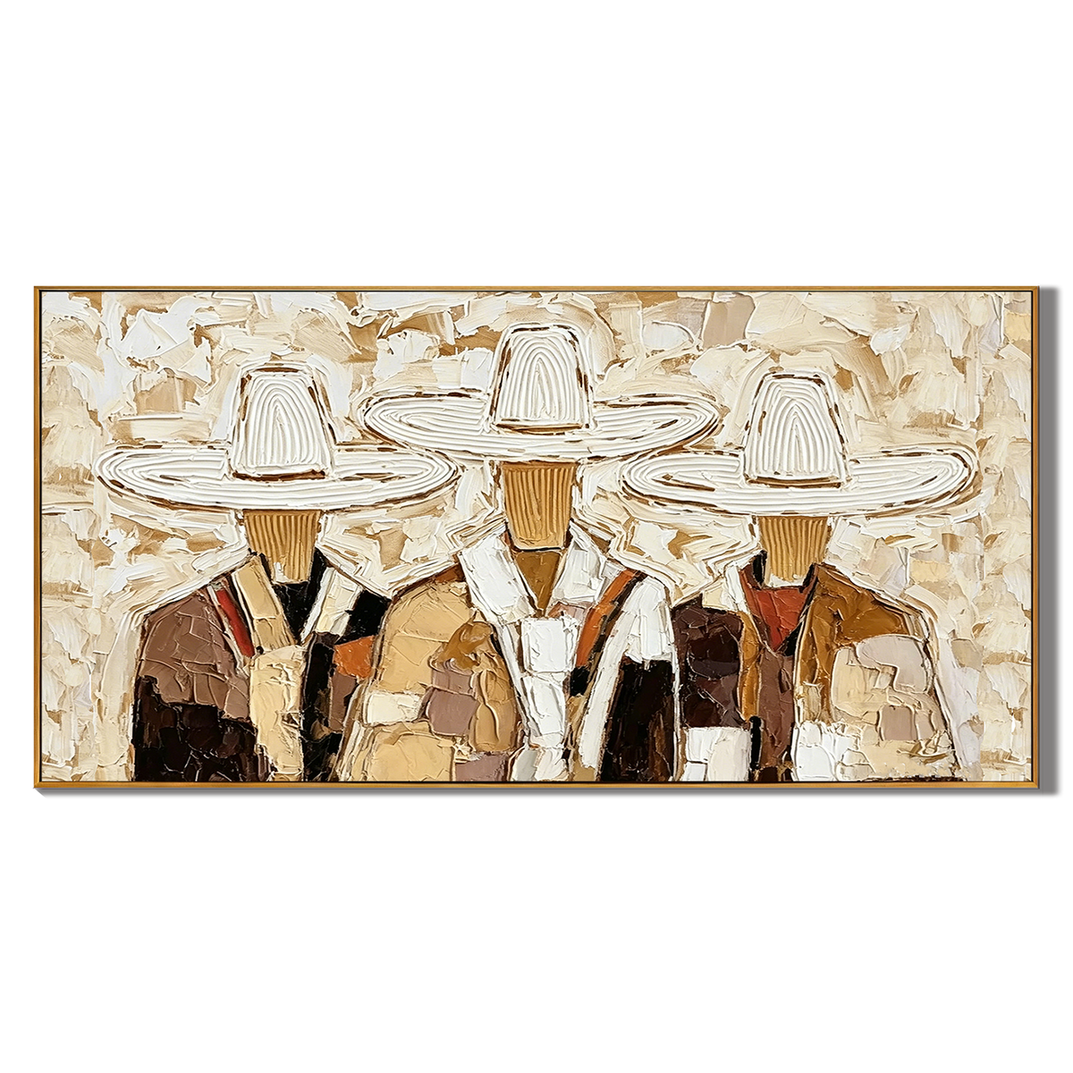 “Frontier Brotherhood” – Rustic Western Cowboy Impasto Oil Painting