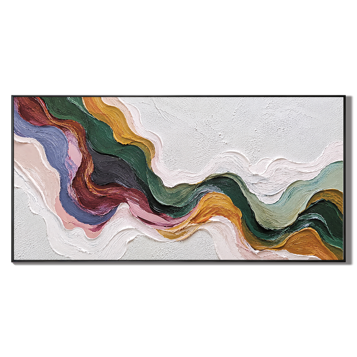 “Velvet Current” – Textured Organic Abstract Oil Painting