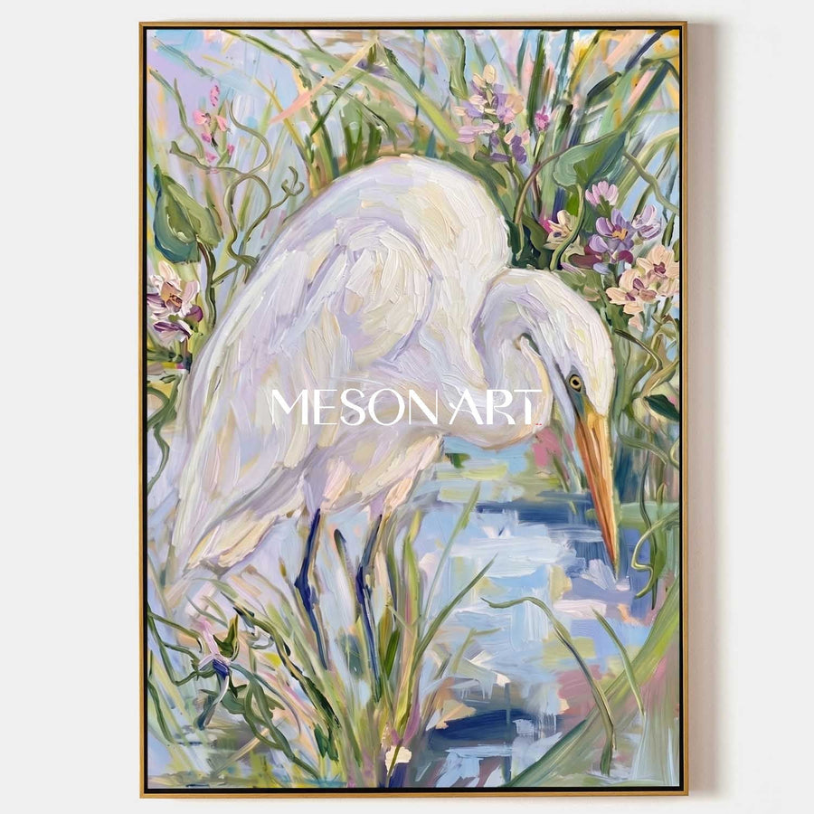 Egret in Bloom #WJ008