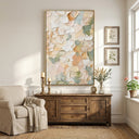 "Soft Petal Reverie" – Pastel Cream Textured Abstract Painting
