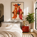 "Golden Hour Soirée" – Textured Modern Expressionist Figural Oil Painting