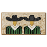 “Midnight Riders” – Black Hat Western Cowboy Impasto Oil Painting