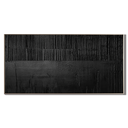 “Noir Structure” – Black Textured Abstract Oil Painting