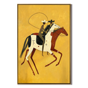 “Golden Frontier” – Vintage Western Cowboy Horse Oil Painting
