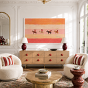 "Dream Parade" – Whimsical Western Pop Folk Impasto Oil Painting