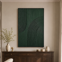"Verdant Arc" – Green Wabi Sabi Abstract Textured Wall Art