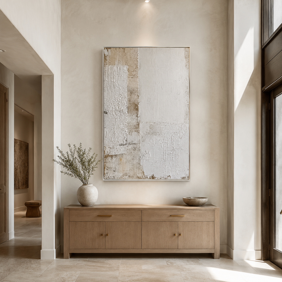 "Aged Plaster" – Wabi Sabi Earth Tone Textured Abstract Painting