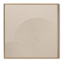 "Arched Stillness" – Wabi Sabi Cream Geometric Textured Painting