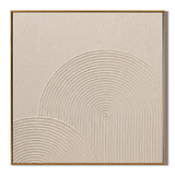 "Arched Stillness" – Wabi Sabi Cream Geometric Textured Painting