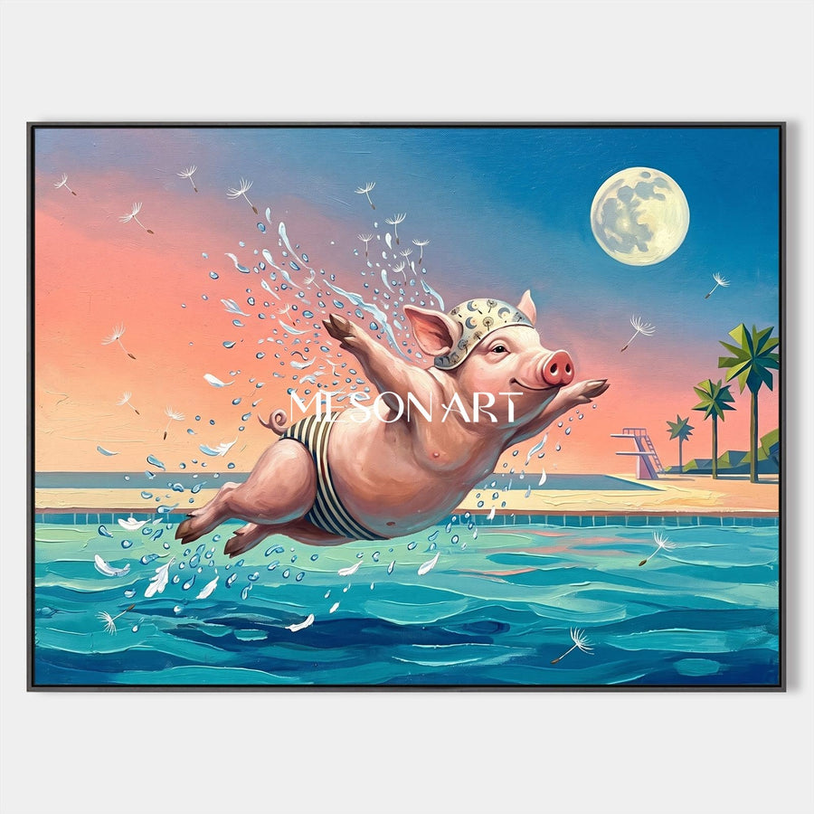 Swimming Pig #SA138
