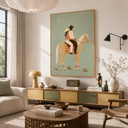 "Crescent Serenade" – Romantic Western Couple Impasto Oil Painting