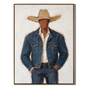 “Silent Outlaw” – Modern Western Cowboy Portrait Oil Painting
