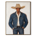 “Silent Outlaw” – Modern Western Cowboy Portrait Oil Painting