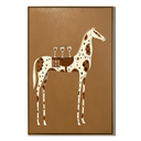 “Toast on the Saddle” – Minimalist Western Spotted Horse Oil Painting