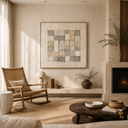 "Tapestry of Silence" – Wabi-Sabi Textured Neutral Abstract Wall Art