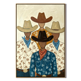 “Brotherhood of the West” – Vintage Cowboy Portrait Oil Painting