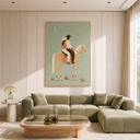 "Crescent Serenade" – Romantic Western Couple Impasto Oil Painting