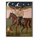 “Starlit Rodeo” – Vintage Western Cowboy Horse Oil Painting
