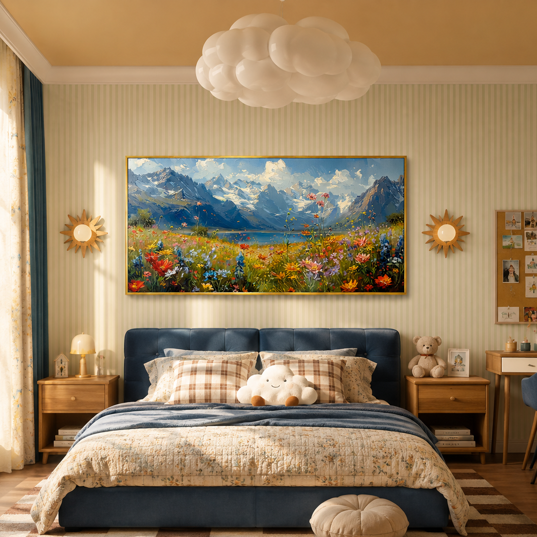 "Mountain Romance" – Impressionist Mountain Meadow & Wildflower Oil Painting