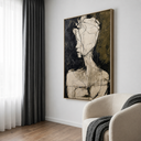 "Unspoken Self" – Abstract Figure Portrait Textured Painting