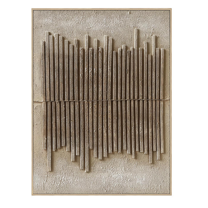 "Sandstone Resonance" – Wabi-Sabi Earth Tone Textured Acrylic Abstract Painting
