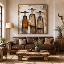 "Desert Brotherhood" – Western Cowboy Textured Oil Painting