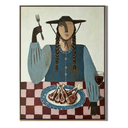 “After the Feast” – Vintage Folk Dining Portrait Oil Painting