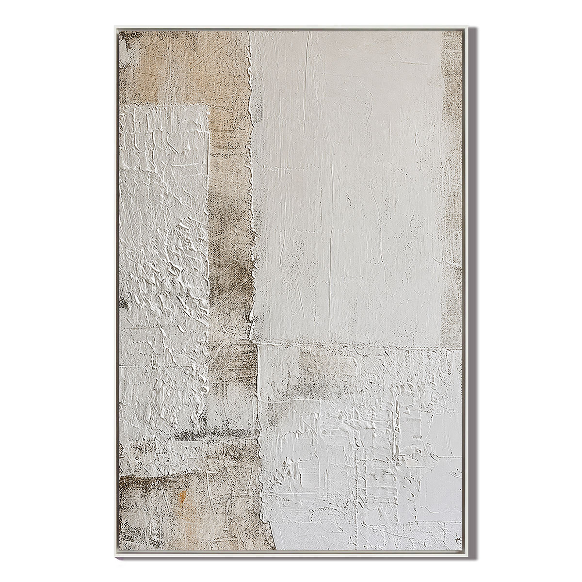 "Weathered Silence" – Wabi Sabi Earth Tone Textured Abstract Painting