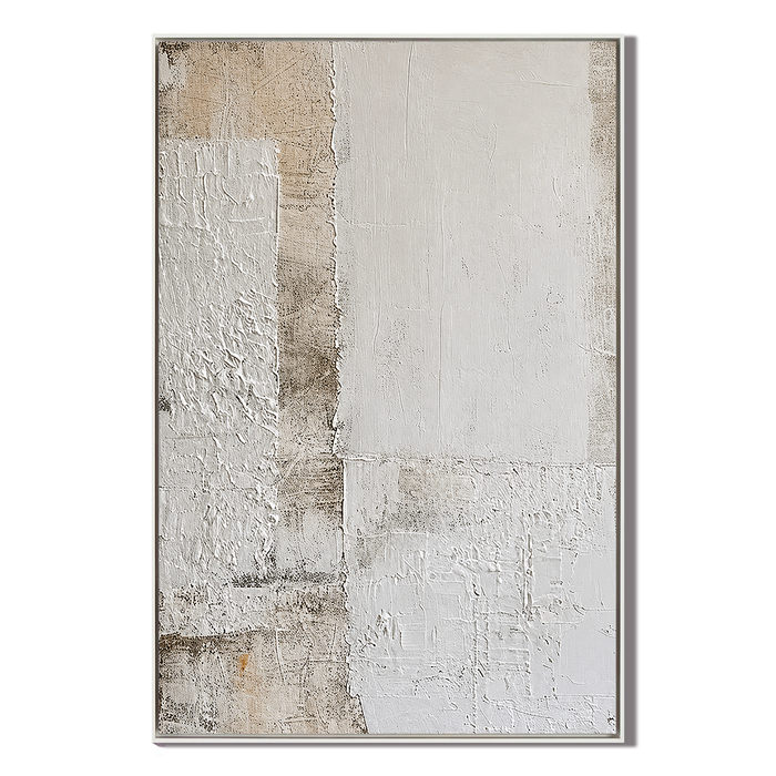 "Weathered Silence" – Wabi Sabi Earth Tone Textured Abstract Painting