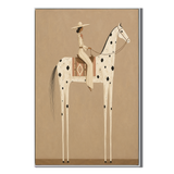 "Equestrian Grace" – Modern Folk Earth Tone Equine Oil Painting