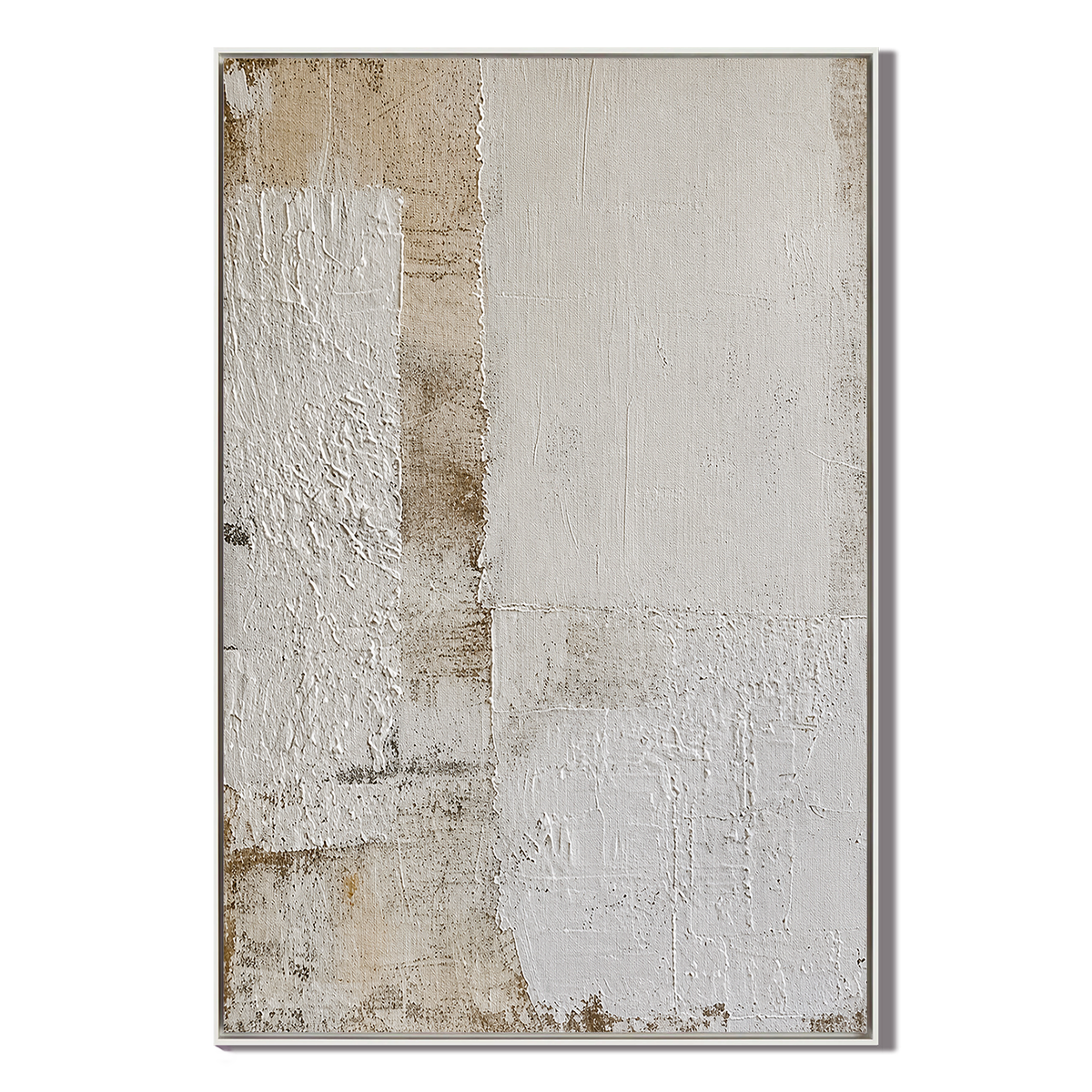"Aged Plaster" – Wabi Sabi Earth Tone Textured Abstract Painting