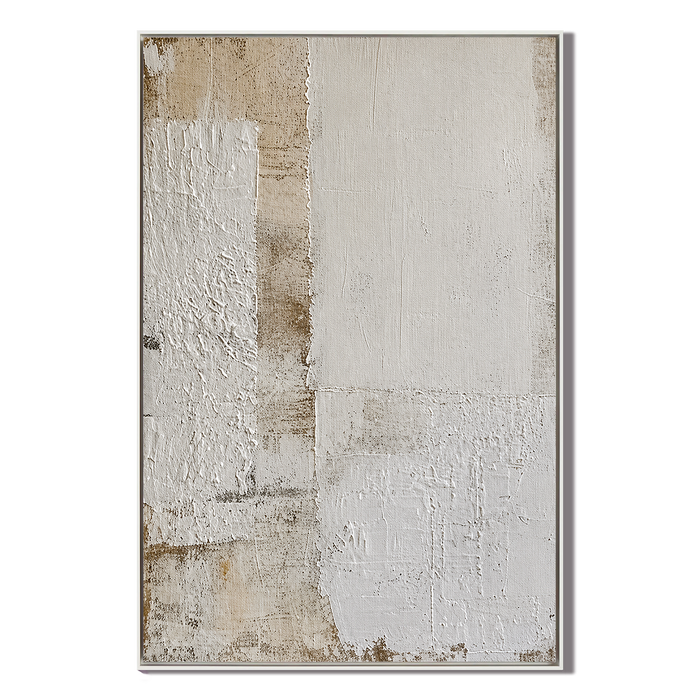 "Aged Plaster" – Wabi Sabi Earth Tone Textured Abstract Painting