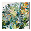 "Verdant Symphony" – Modern Textured Botanical Green Abstract Oil Painting