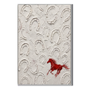 "Untamed Spirit" – Textural Red Horse Minimalist Impasto Painting