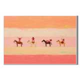 "Dream Parade" – Whimsical Western Pop Folk Impasto Oil Painting