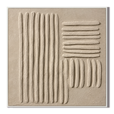 "Tranquil Resonance" – Wabi-Sabi Beige Textured Acrylic Painting