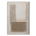 "Tranquil Foundations" – Wabi-Sabi Earth Tone Geometric Relief Painting