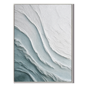"Glacial Whisper" – Ice Blue Wabi Sabi Textured Abstract Painting