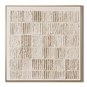 "Textured Archives" – Wabi Sabi White Relief Abstract Painting