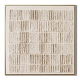 "Textured Archives" – Wabi Sabi White Relief Abstract Painting