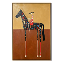 “Patchwork Rider” – Modern Western Horse Oil Painting